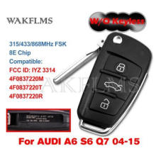 for Audi A6 S6 Q7 2004-2015 8e Chip Remote Car Key Fob Control W/O Keyless Proximity Iyz 3314 4f0837220r 4f0837220m 4f0837220t